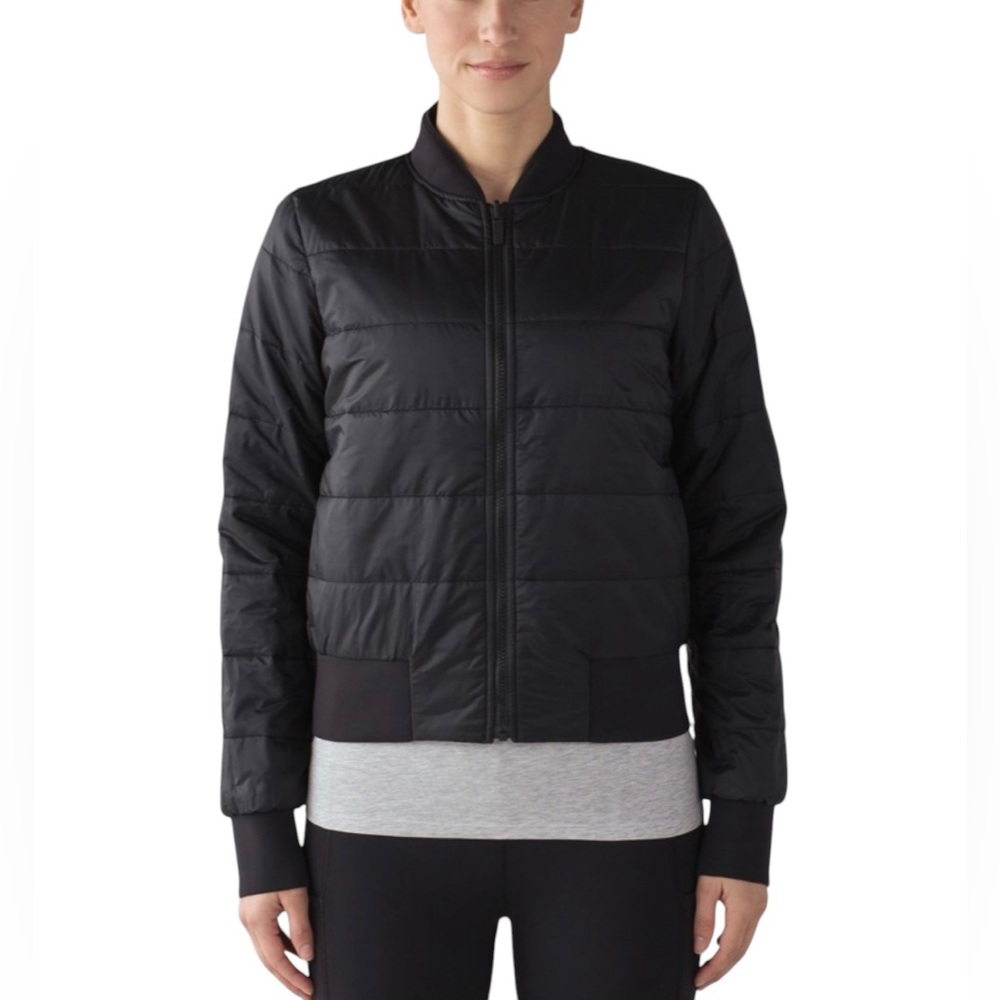 Lululemon Non-Stop Bomber Reversible Black Size 4